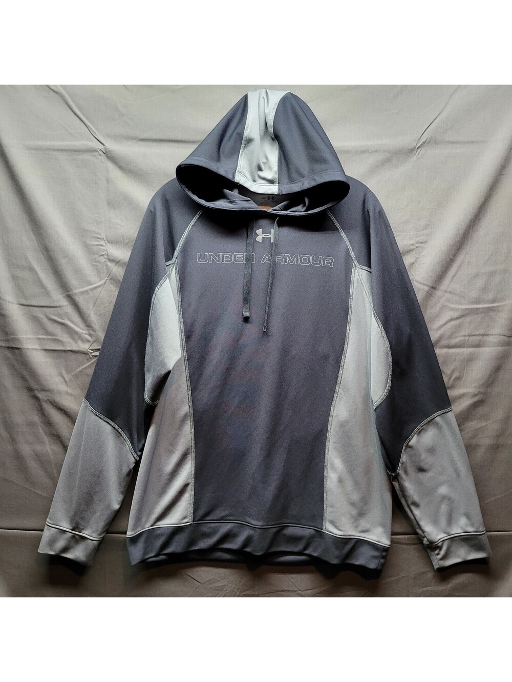 Men's Under Armour Hoodie Gray/Black Heat Gear Sz Medium